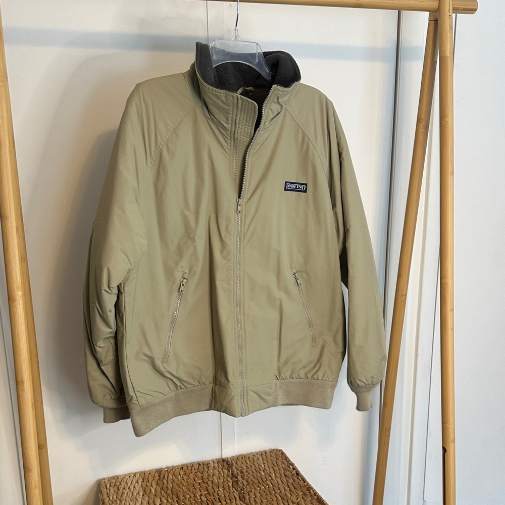 Lands' End Men's Khaki‎ Windbreaker size medium
